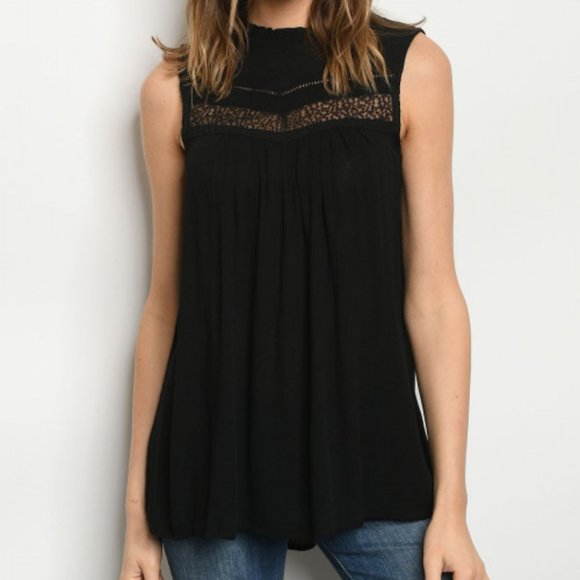 BLACK TUNIC TOP - Picture 2 of 4